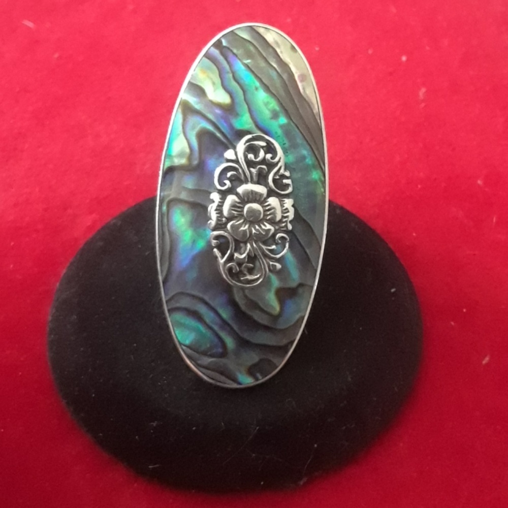 Abalone & 92.5 Silver Ring